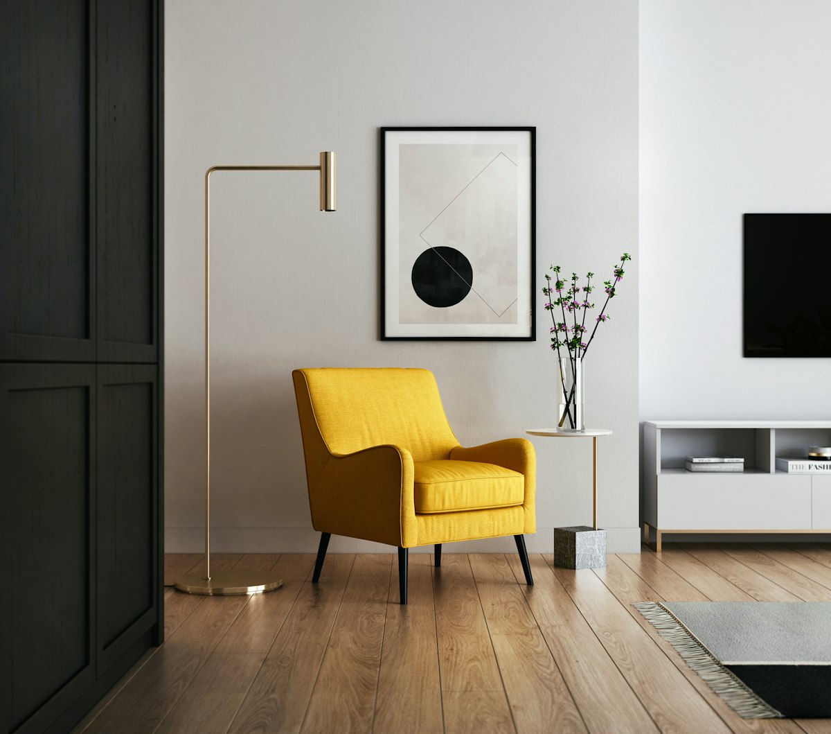 Living room after